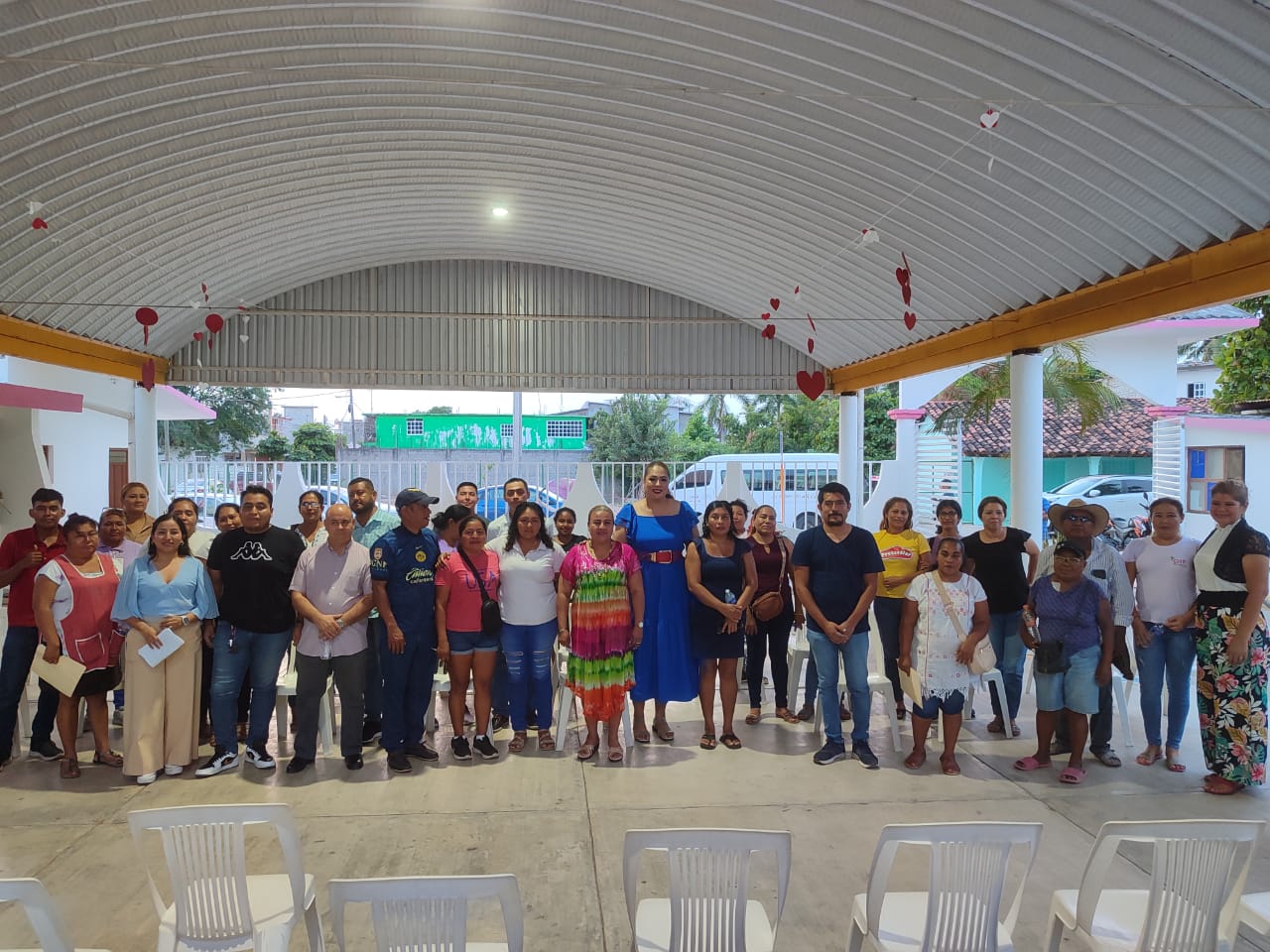 Grupo de padres e hijos